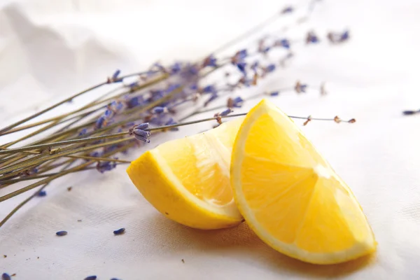 Fresh lemon with lavender