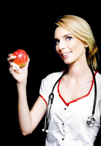 Apple a day keeps the doctor away — Stock Photo #10356783