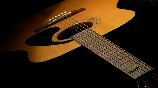 Acoustic guitar in the dark