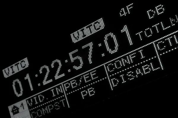 Macro shot-display of the broadcast video recorder
