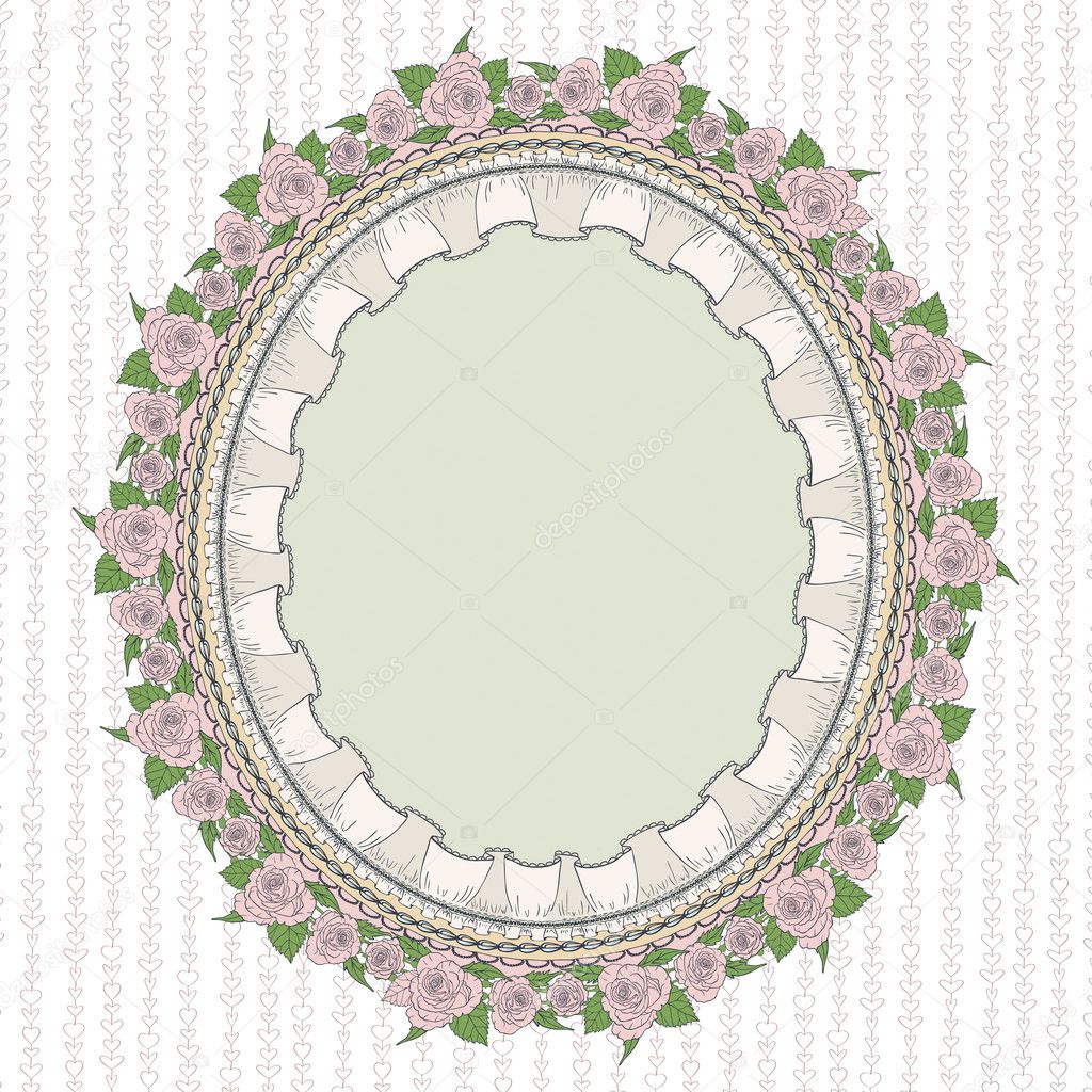 oval frame vector