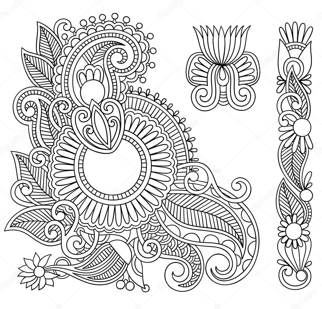 black flowers illustration design element stock vector black flowers illustration design element stock vector