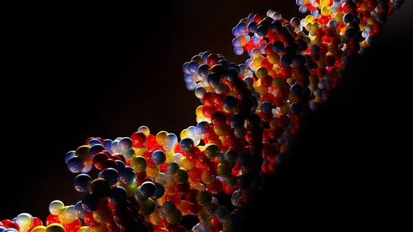 DNA strand close-up CG illustration