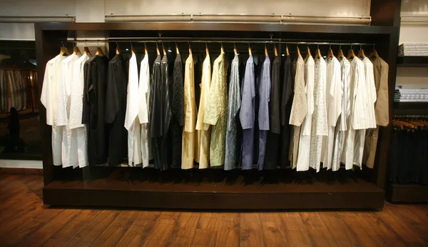 Clothes on display in designer shop in delhi, india