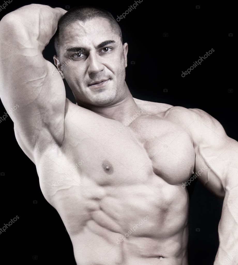 Athletic sexy attractive male body builder | Stock Photo