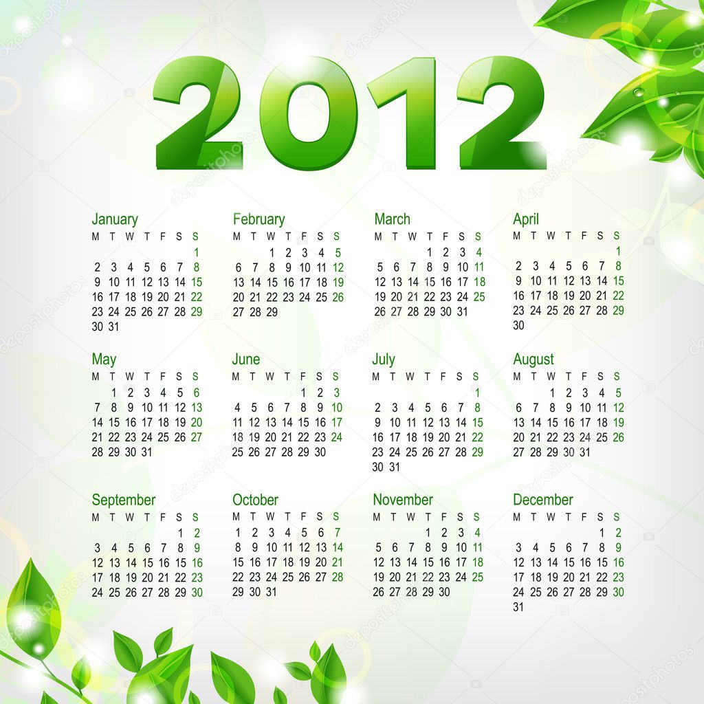 green calendar