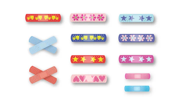 Bright and colorful kids band-aids full page