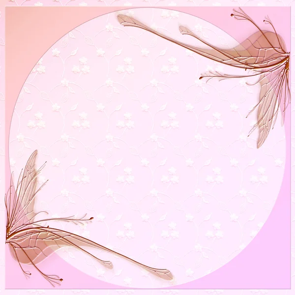 Pink wings letter background