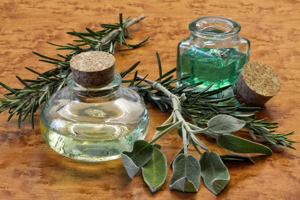 Sage and rosemary essential oil