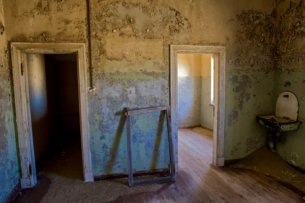 Interior of an old house in kolmanskop\'s ghost town namibia africa