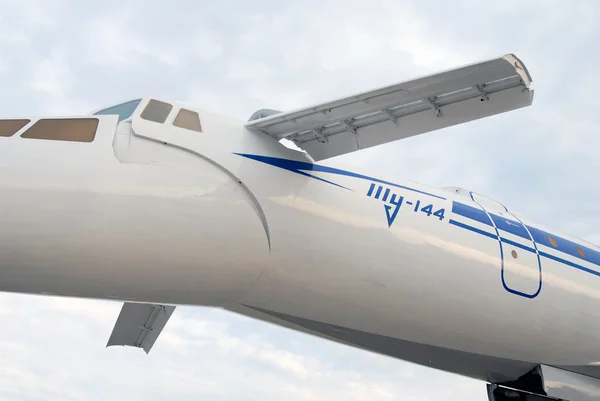 Russian airplane TU-144 tale and windows