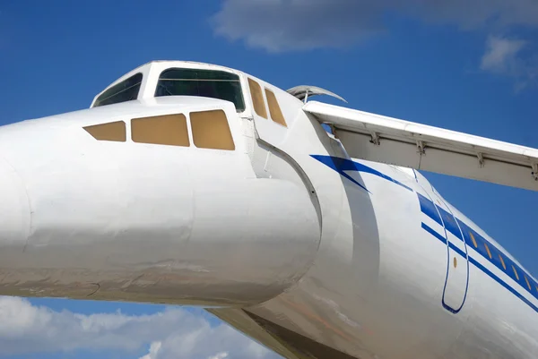 Russian airplane TU-144 tale and windows