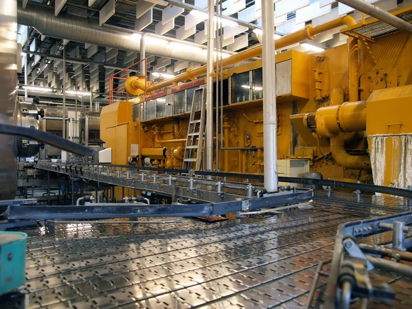 Machinery in a modern factory plant