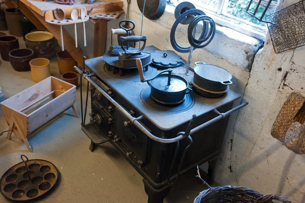 Old vintage iron stove cooker