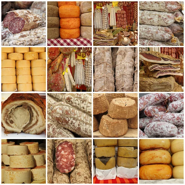 Italian delicatessen collage
