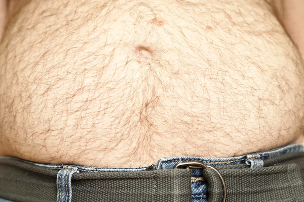 Fat hairy stomach