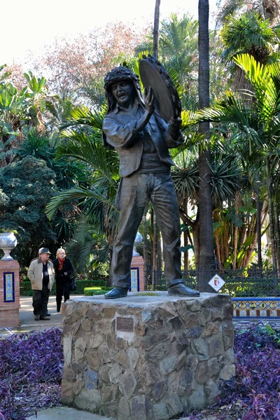 Indian statue in park malaga
