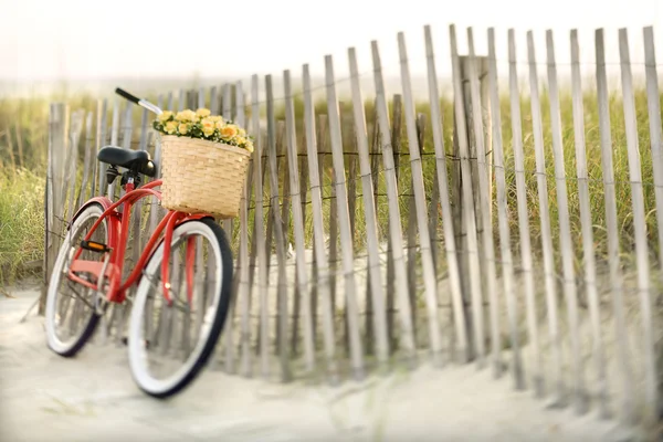 Bike at beach.