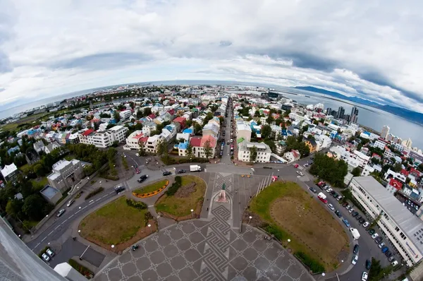City of Reykjavik, Iceland, from above