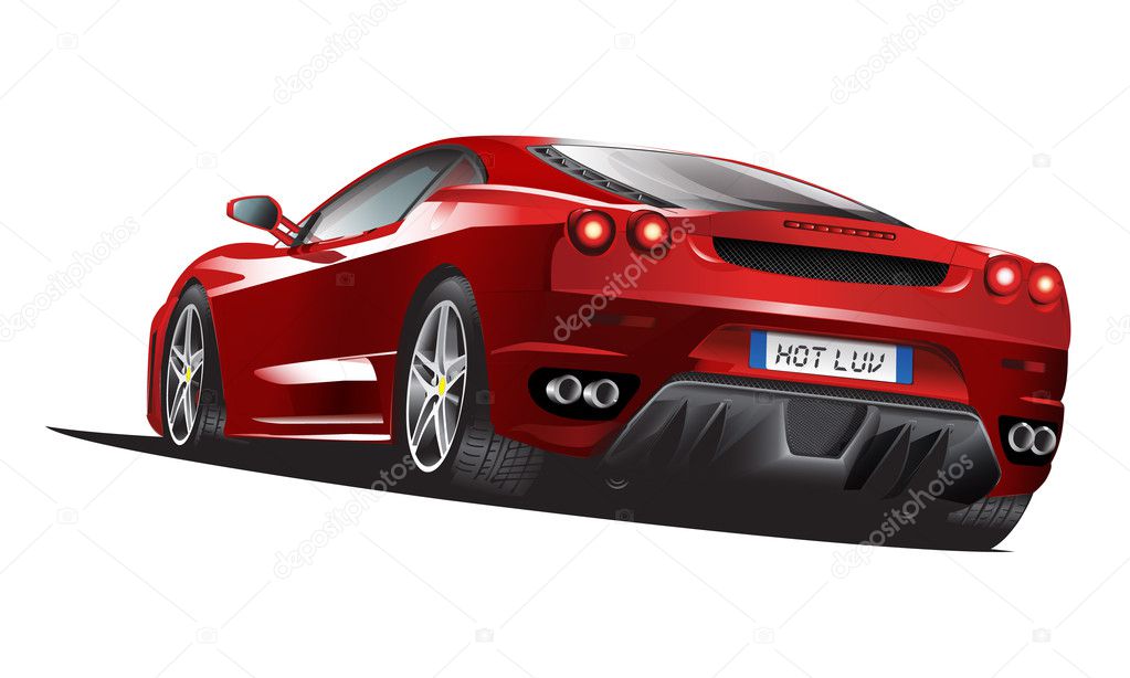 Sports Car Realistic Illustration — Stock Vector © Mtr980 #9251101