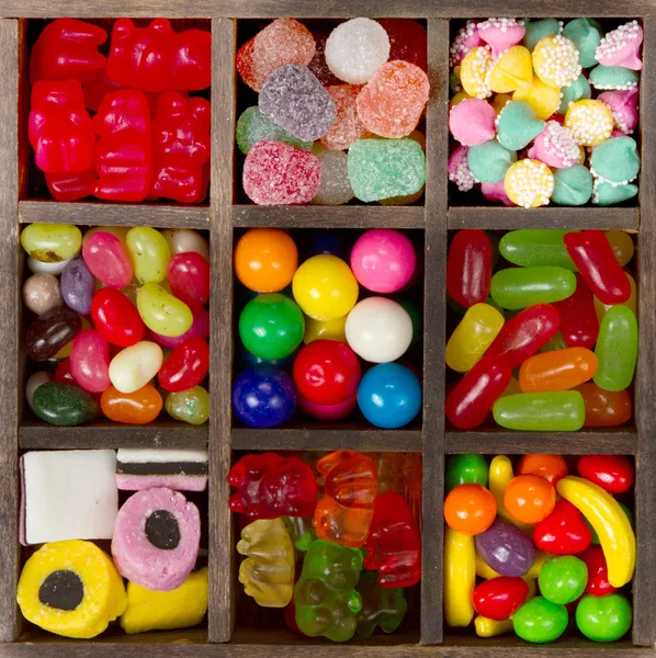 Assortment of candy for a background