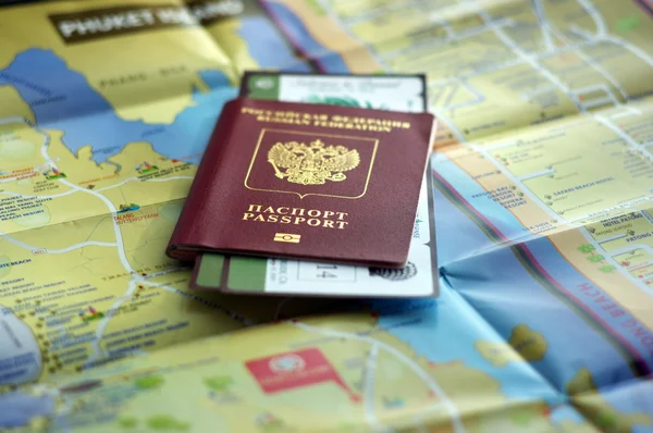 Passport and map