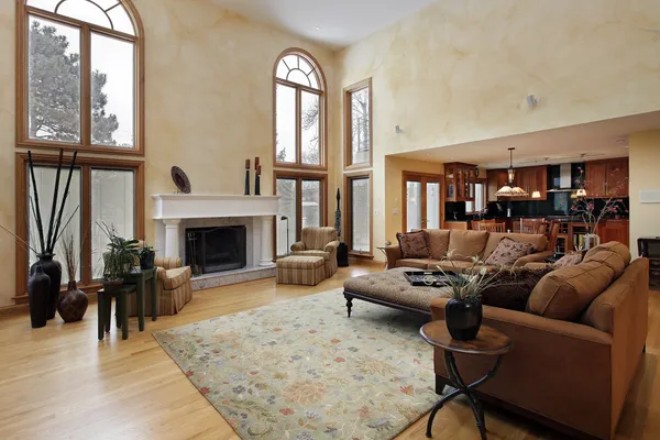 Large two story family room