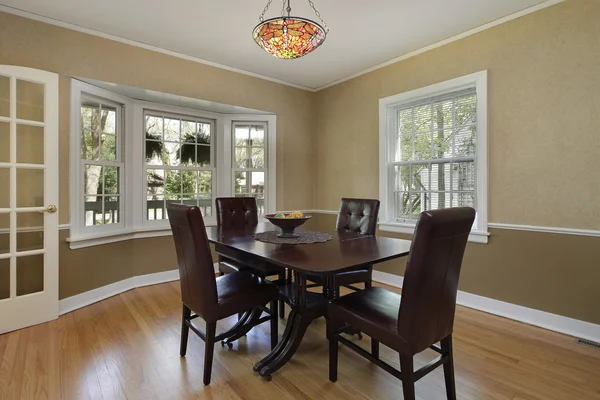 Dining room with french door