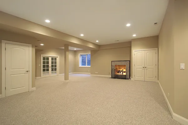 Basement in new construction home