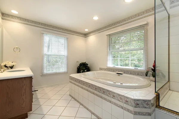 Master bath in remodeled home