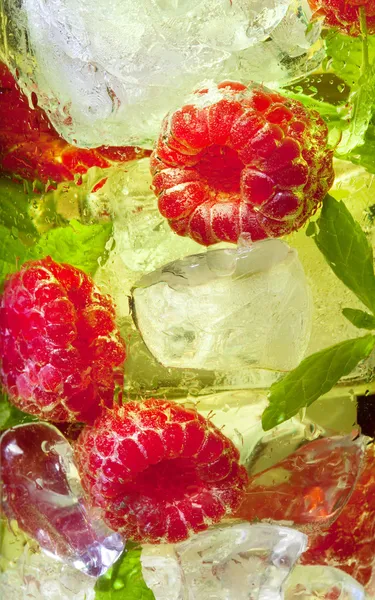 Ice cocktail with fruit