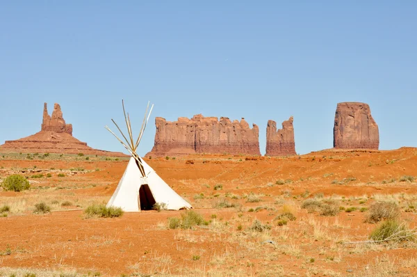 A native american tee pee in Monument valley