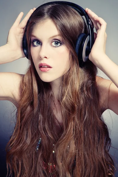 Girl listening music