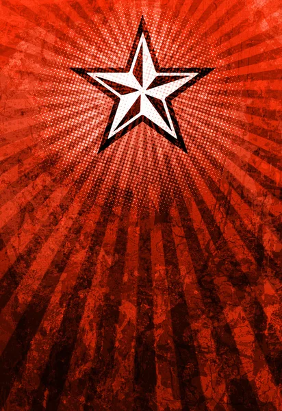 Propaganda Star Red Light Rays Background
