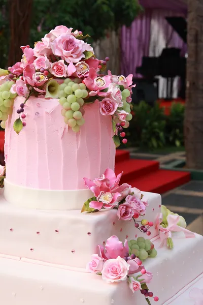 Multi layered wedding cake