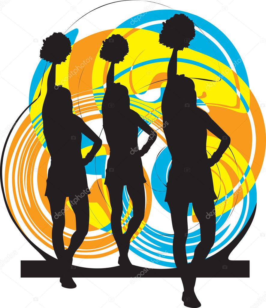 Cheerleaders. Vector illustration Cheerleaders. Vector illustration