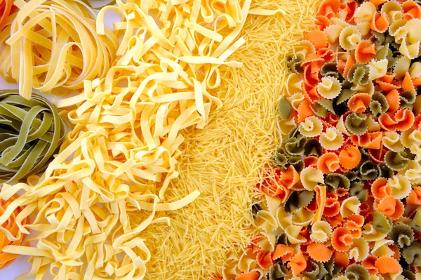Various uncooked pasta