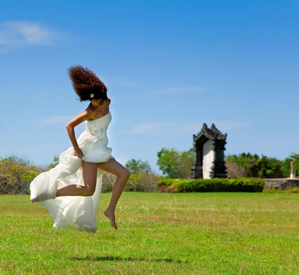 Bride in a jump
