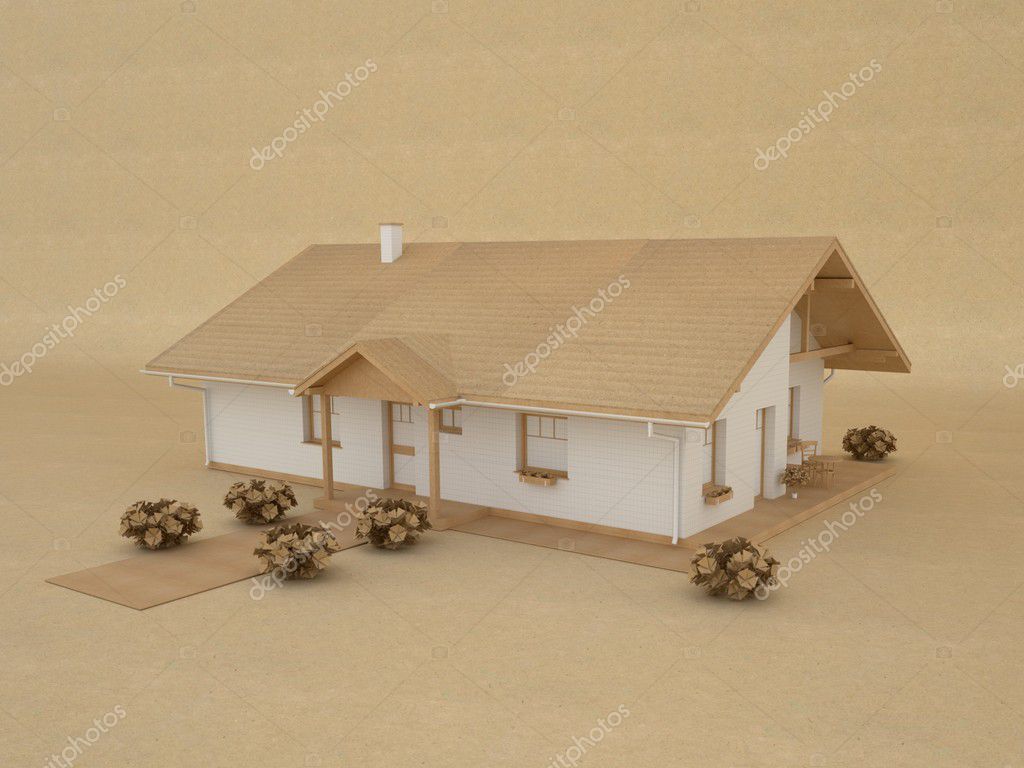 Model house made of paper Model house made of paper
