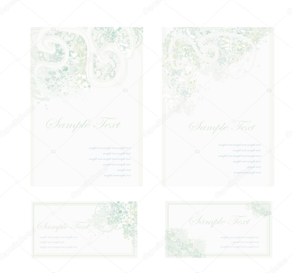 Wedding reception card set Wedding reception card set