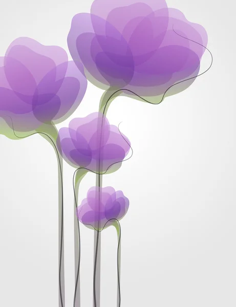 Purple flowers. Vector illustration.