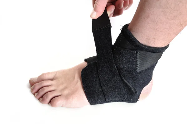 Wrapping a Black Ankle Brace
