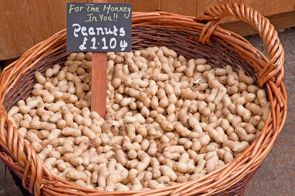 Peanuts in a market basket