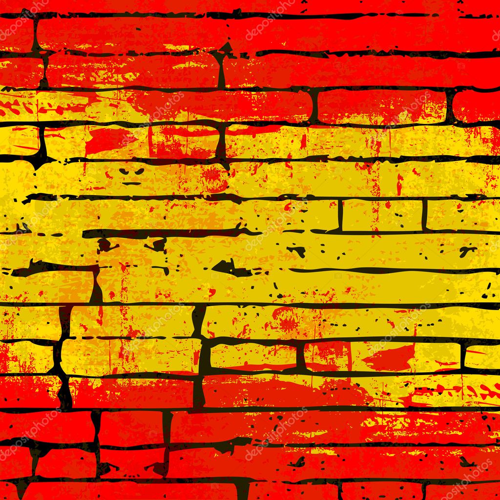 Spanish Brick Wall Background — Stock Vector © petrafler #10341922