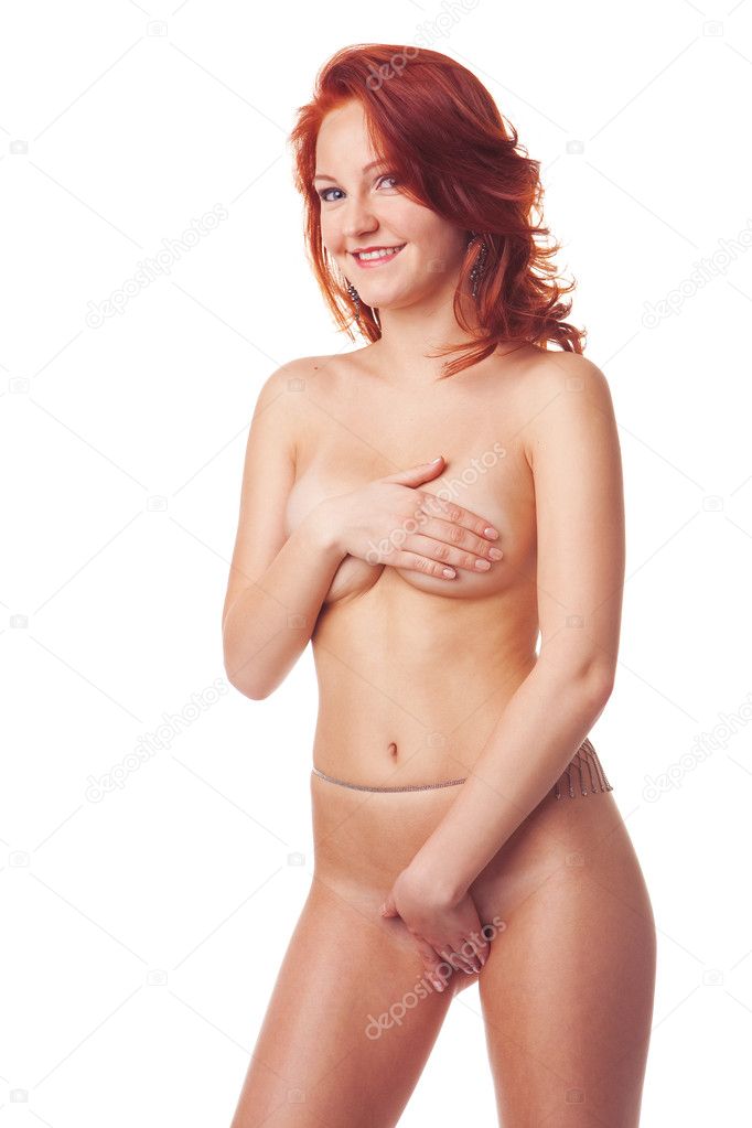 stock photo naked young woman covering herself stock photo naked young woman covering herself