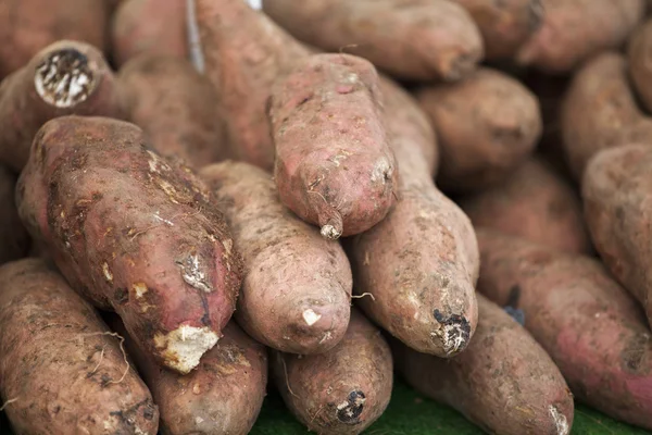 Sweet potatoes on market