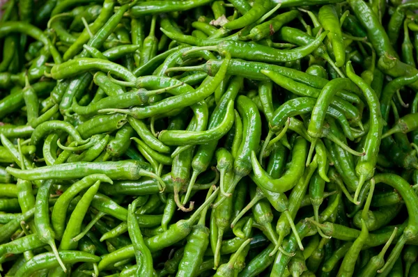Background of green chillies