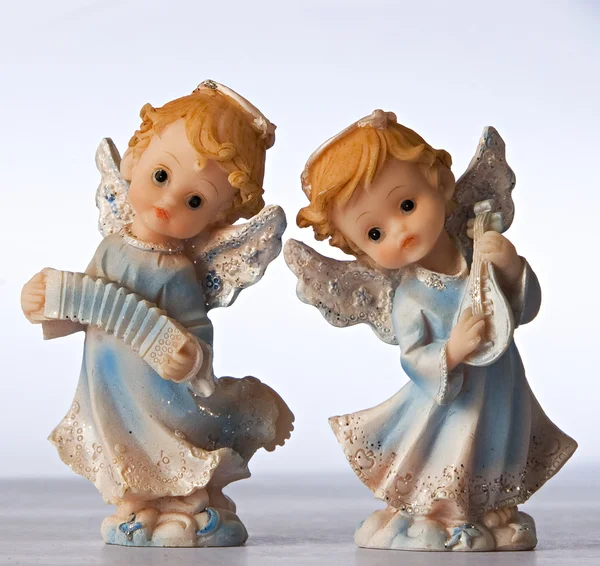 Blue angel figurines