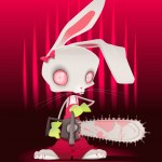 Scary bunny cartoon — Stock Vector © lineartestpilot #14905721