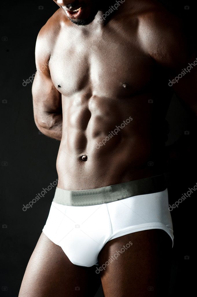 Portrait Of A Naked Muscular Man Stock Photo By Stockyimages